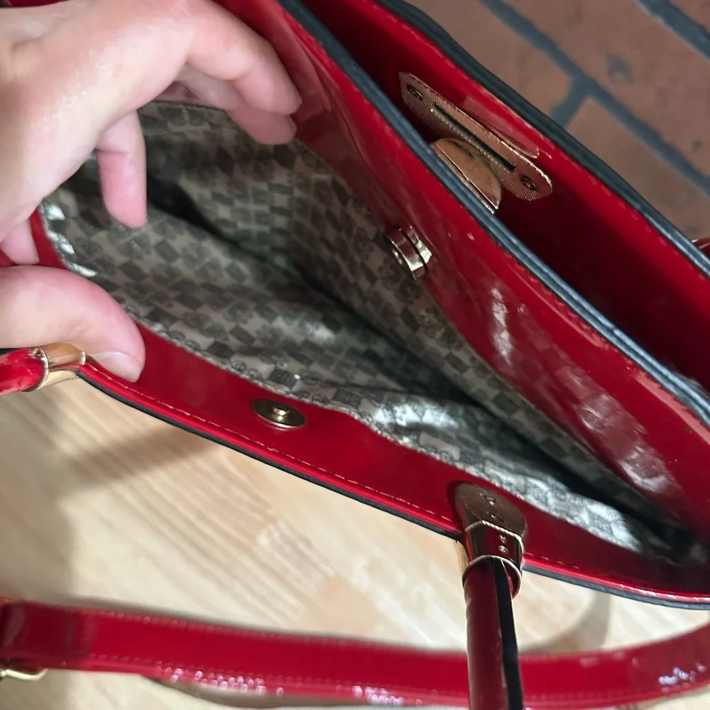 Red Patent Leather Handbag